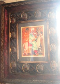 GONCHAROVA - Religious scene framed